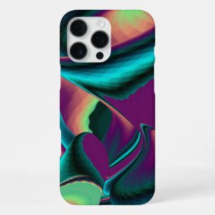 Futuristic Abstract 3D Metallic Rainbow Art iPhone 16 Pro Max Case