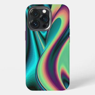 Futuristic Abstract 3D Metallic Rainbow Art iPhone 13 Pro Case