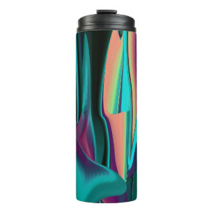 Futuristic Abstract 3D Metallic Rainbow Art Thermal Tumbler