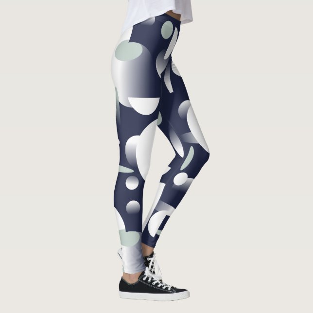 Futuristic Abstract Art Pattern Leggings (Right)