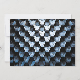 Futuristic Abstract Blue Geometric Metallic  Announcement