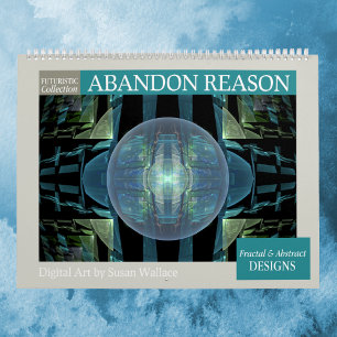 Futuristic Abstract Fractals 2026 Calendar