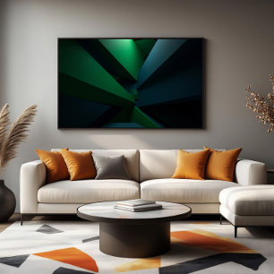 Futuristic Abstract Geometric Poster
