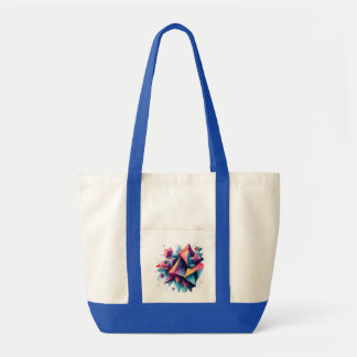 Futuristic Abstract Geometric Shapes with Neon Gra Tote Bag