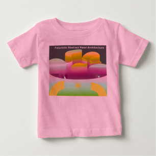 Futuristic Abstract Neon Architecture Baby T-Shirt