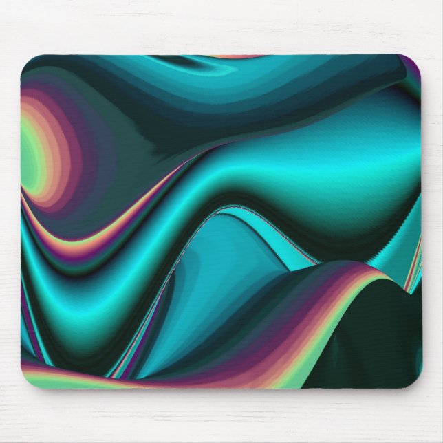 futuristic, Abstrakt Regenbogen Mouse Pad (Front)