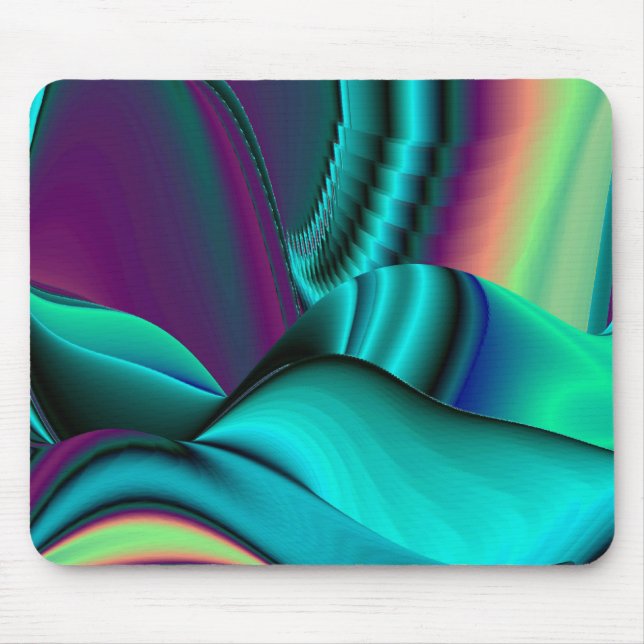 futuristic, Abstrakt Regenbogen Mouse Pad (Front)