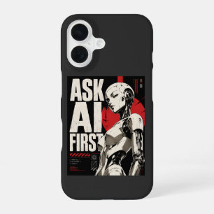 Futuristic AI Robot Humanoid Tech Design iPhone 16 Case