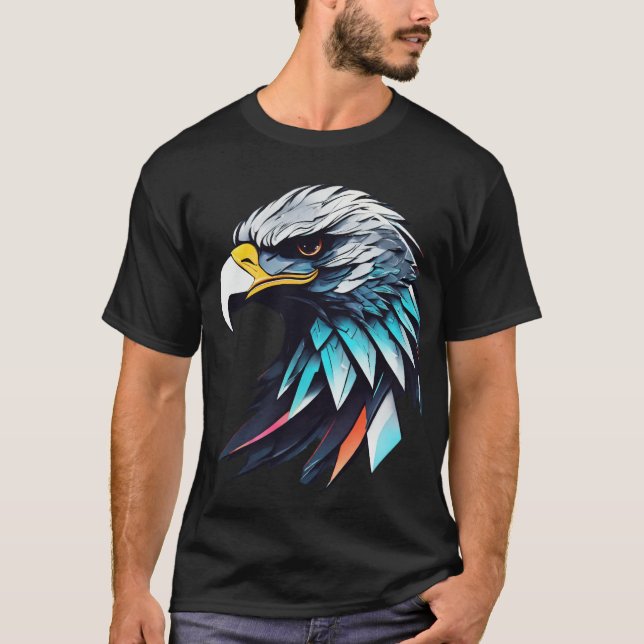 Futuristic American Eagle basic Dark T-shirt  (Front)