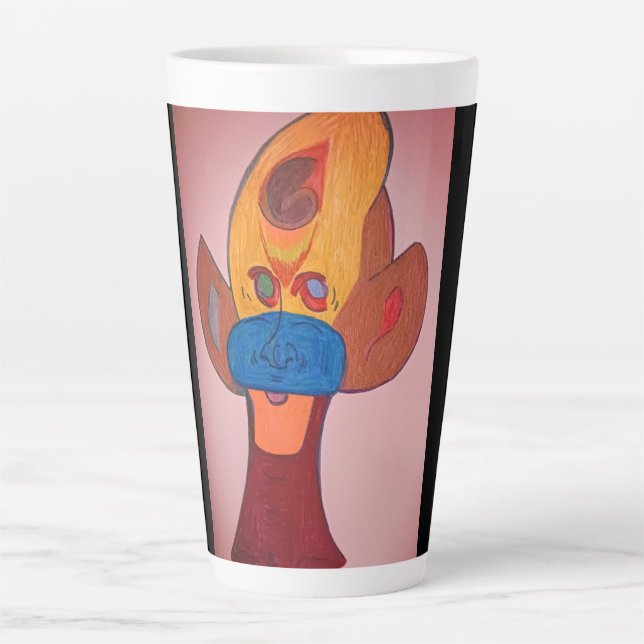 Futuristic Animal Art  Latte Mug (Front)