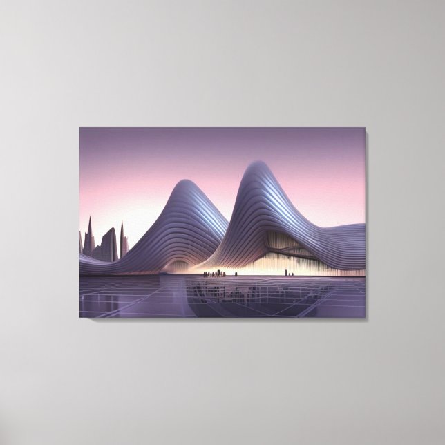 Futuristic Architecture Canvas Print (Front)