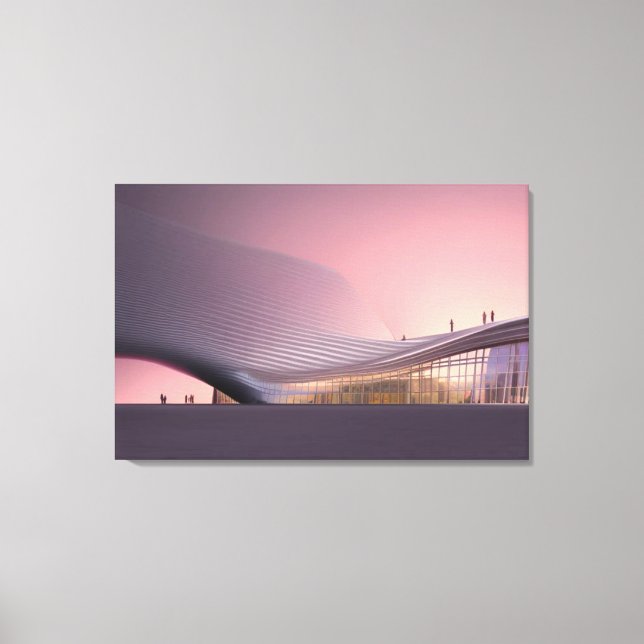 Futuristic Architecture Canvas Print (Front)