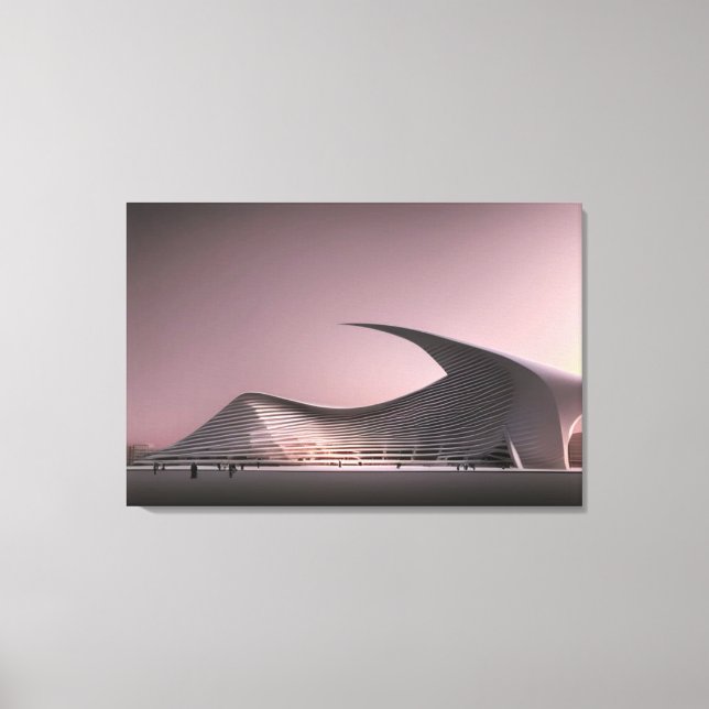 Futuristic Architecture Canvas Print (Front)