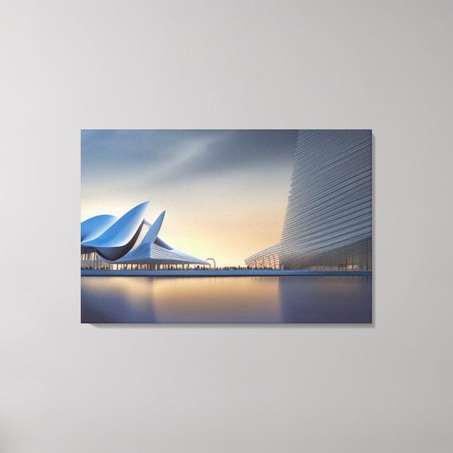 Futuristic Architecture Canvas Print (Front)