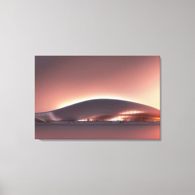 Futuristic Architecture Canvas Print (Front)
