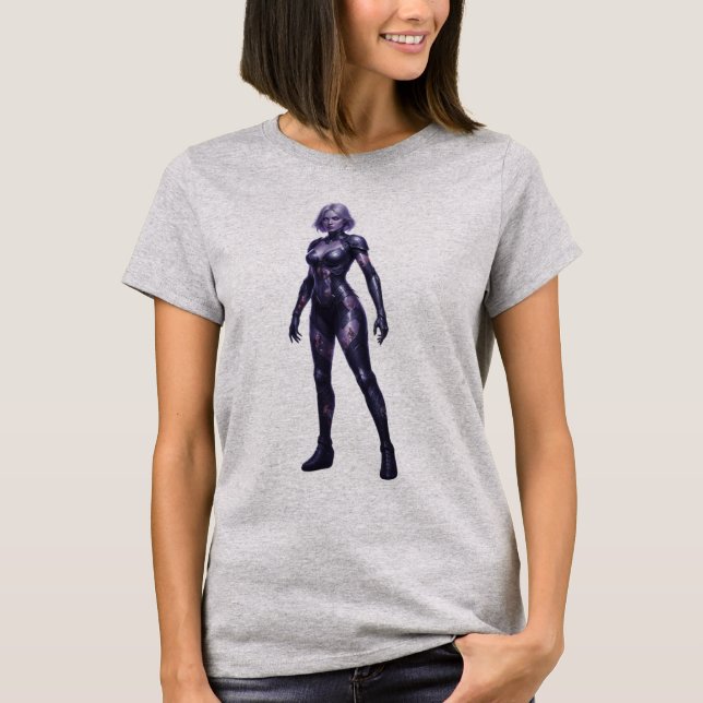 Futuristic Armored Mercenary Goth Style Tee (Front)
