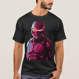 Futuristic Armoured Soldier Dark Aesthetic Streetw T-Shirt