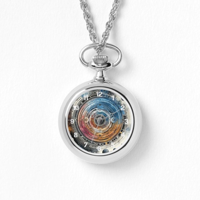 Futuristic Batik Cosmic Art – Space Design Watch (Front)