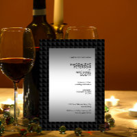 Futuristic Black Polygon Shape Pattern Wedding