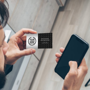 Futuristic Black   Triangle Pattern Business Card