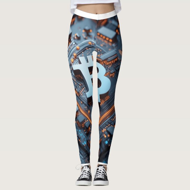 Futuristic Blockchain Network: A Digital Web of De Leggings (Front)