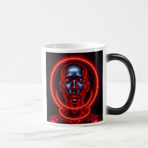 Futuristic Buddha red awakening Magic Mug
