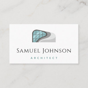 Futuristic Building Modern Architect Minimalist  Business Card