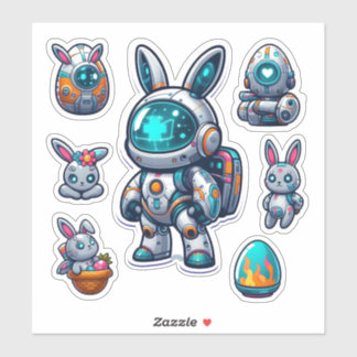 futuristic bunny easter