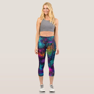 Futuristic Capri Leggings