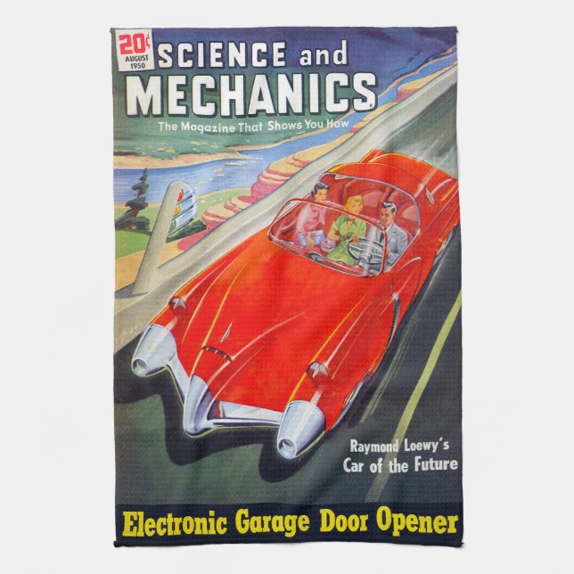 FUTURISTIC CAR DESIGN FROM THE 1950's Kitchen Towel (Vertical)