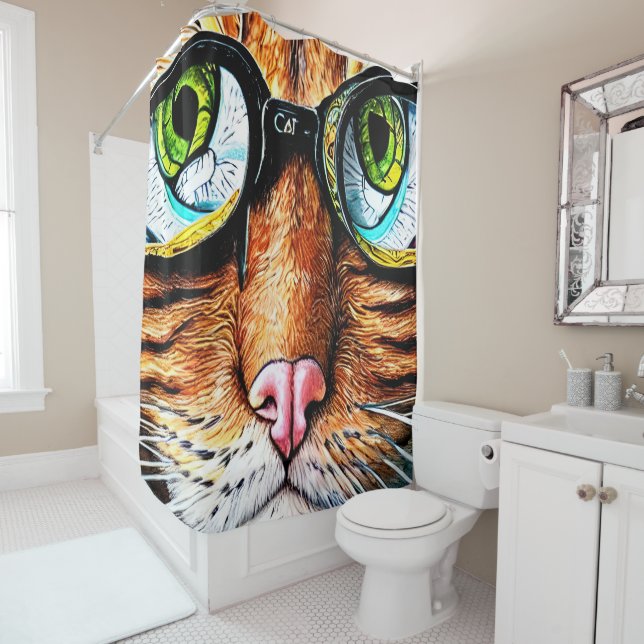 Futuristic Cat Wearing Glasses (In Situ)