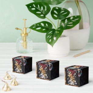 Futuristic Christmas Mosaic Column 3D Favor Box