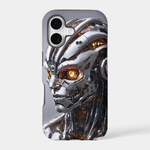 Futuristic Chrome Robot AI Cyborg Android