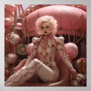 Futuristic Circus Poster: Mesmerizing Beauty of Bl Poster