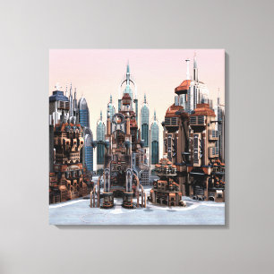 Futuristic City Canvas Print