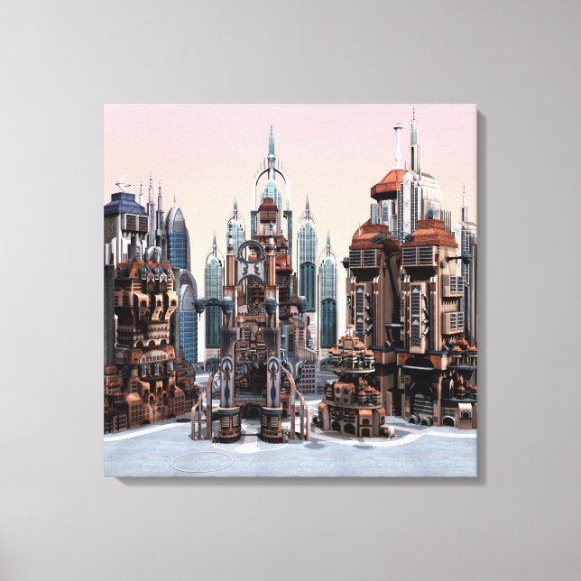 Futuristic City Canvas Print (Front)