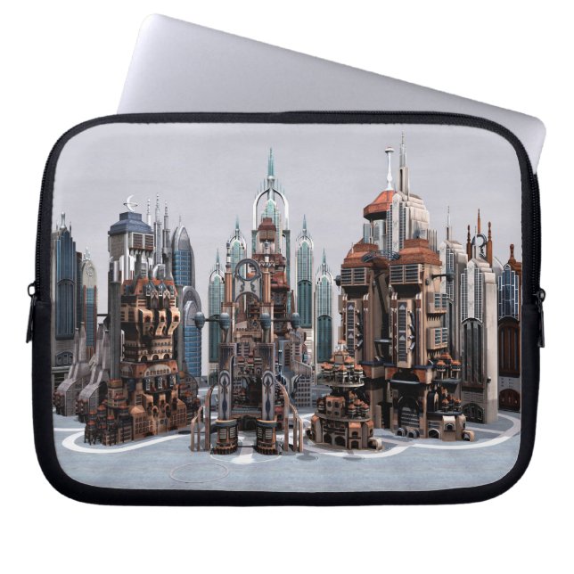 Futuristic City Laptop Sleeve (Front)