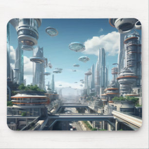 Futuristic City Mouse Pad