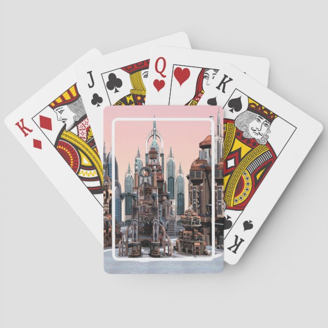 Futuristic City Playing Cards (Back)