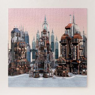 Futuristic City Sci-Fi Jigsaw Puzzle