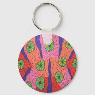 Futuristic Colourful Abstract Keychain