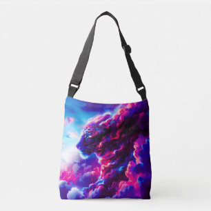 Futuristic Cosmic Neon Leopard Crossbody Bag