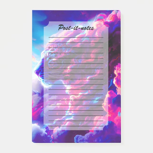Futuristic Cosmic Neon Leopard  Post-it Notes (Front)