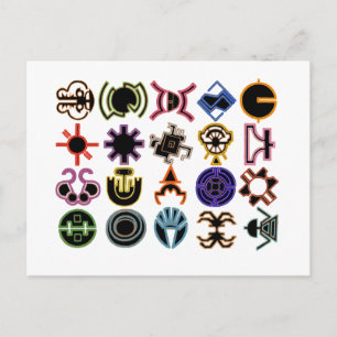 Futuristic Cosmic Runes Postcards