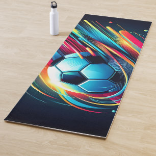 Futuristic Cyber Football Speed Sports Yoga Mat