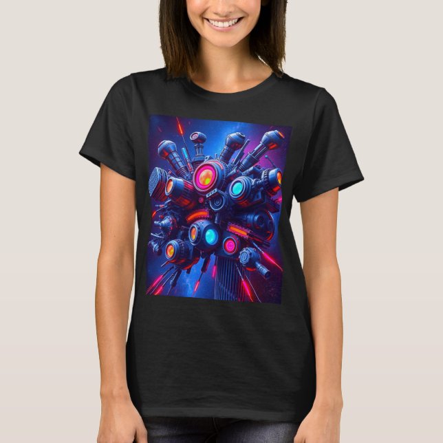 Futuristic Cyber Tech T-Shirt (Front)