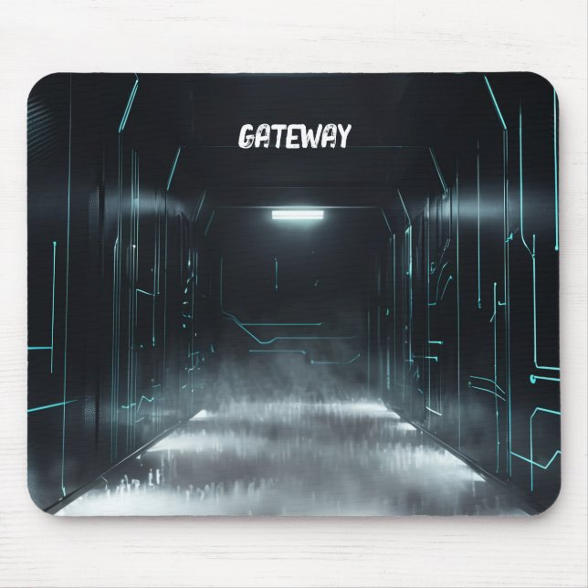 Futuristic Cyber Tunnel Mousepad (Front)