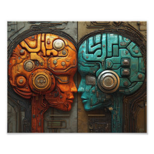 Futuristic Cyberpunk Artificial Intelligence Art Photo Print