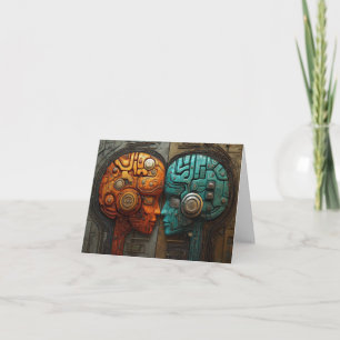 Futuristic Cyberpunk Artificial Intelligence Art Thank You Card