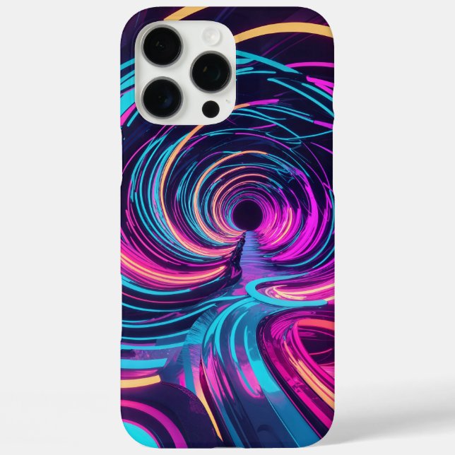 Futuristic Cyberpunk Neon Abstract Artwork Case-Mate iPhone Case (Back)
